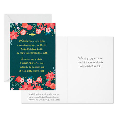 Floral Border Boxed Christmas Cards 1DSH1191