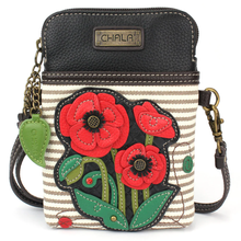 Poppies Cellphone Crossbody Bag