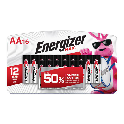 AA Alkaline Batteries 16 pk