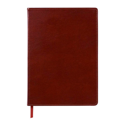 Brown cover leather journal.