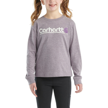 Purple Girls' Long-Sleeve Logo Snow Heather T-Shirt CA7070