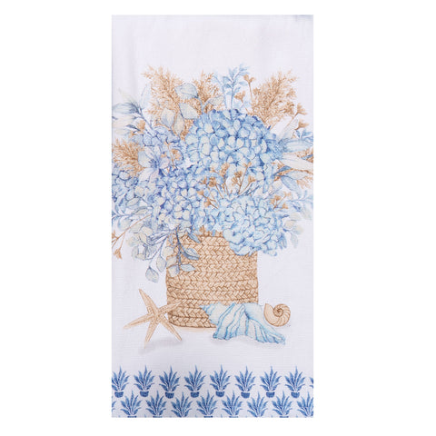 Beach Vibes Hydrangea Bouquet Dual Purpose Terry Towel R8350