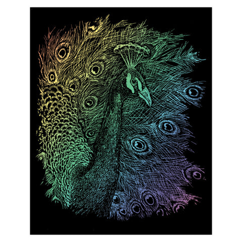Rainbow Engraving Peacock RAIN-14