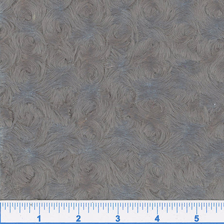 gray, Rose Plush Polar Fleece Fabric