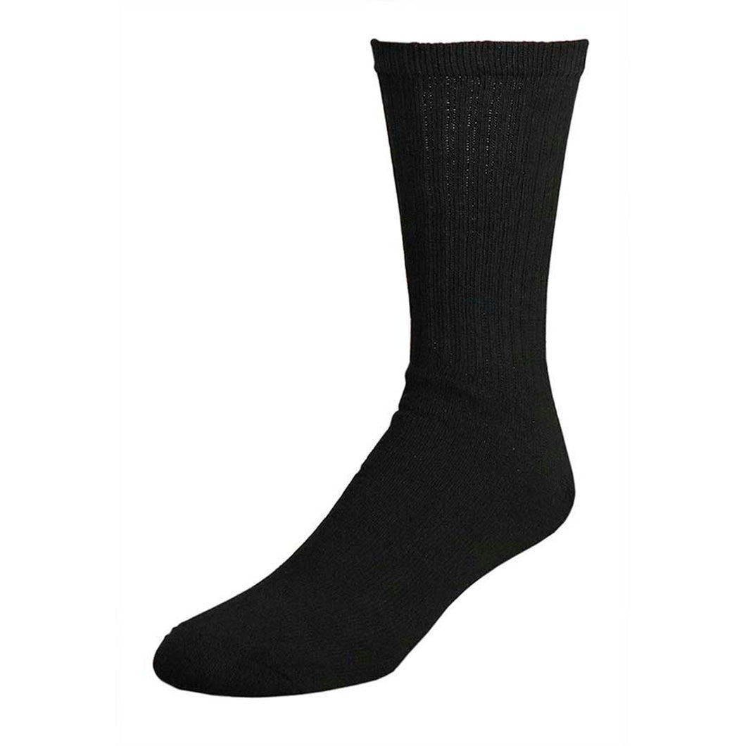 Railroad Sock Co. men's black crew sock, pack of 3 pairs