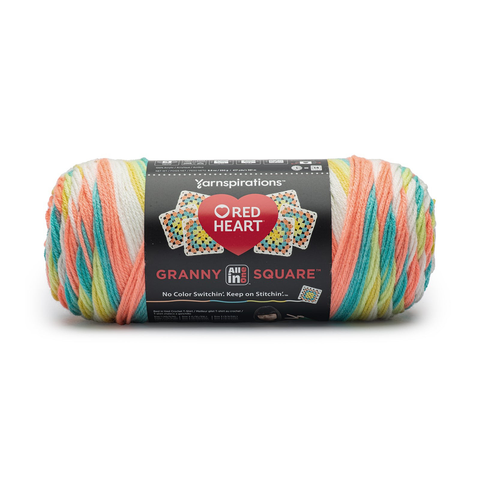 Rainbow All in One Granny Square Yarn E310