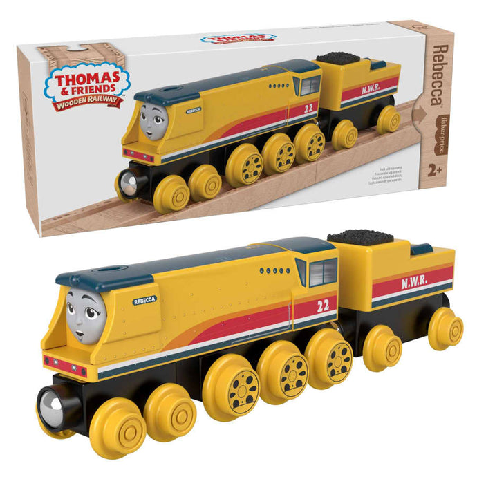 Rebecca toy train and packaging