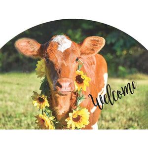 Spring & Summer Outdoor Decor Plaque Red Holstein Calf