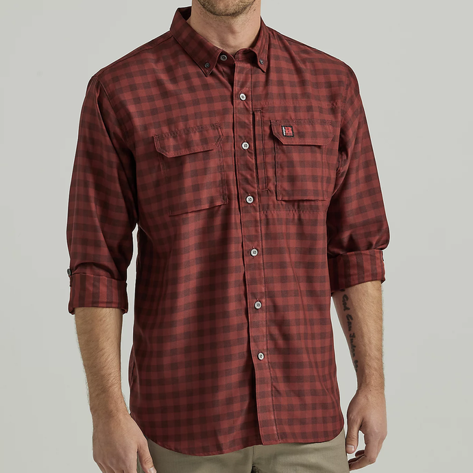 Red Men's Riggs Workwear Technical Work Shirt 1123