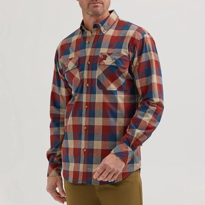 Red Wrangler Riggs Workwear Long-Sleeve Work Shirt 11235013