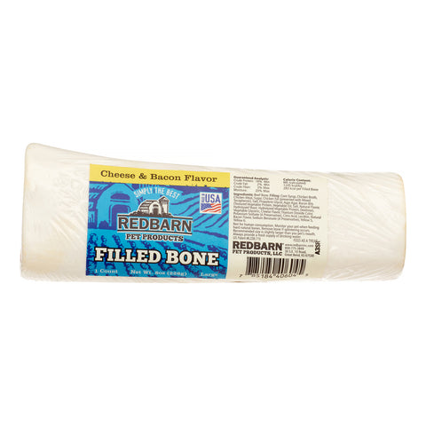 Bacon and Cheese Filled Dog Bone 6 in