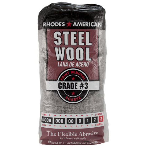 3 Grade Medium Steel Wool Pad 12 Pack