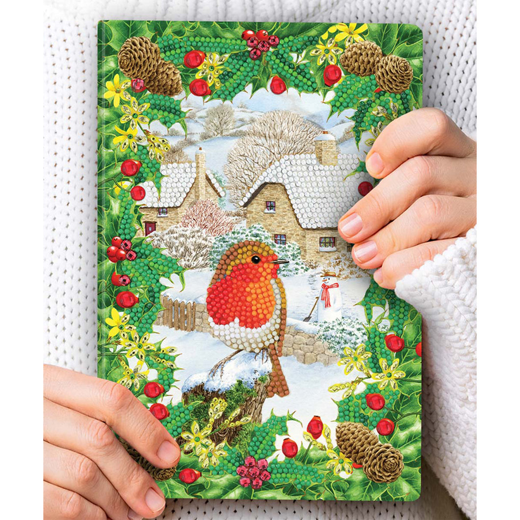 Robin Foliage Crystal Art Notebook Kit CA-48802