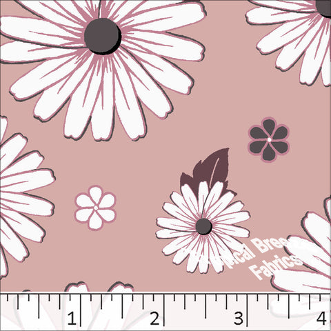 Rose Tropical Breeze Fabrics Standard Weave Daisies Poly Cotton Fabric 5708