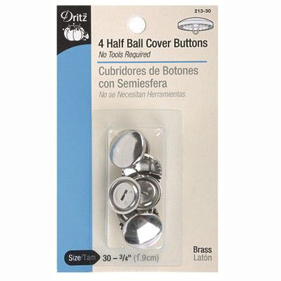 Dritz 5/8 Dungaree Buttons, 4 pc, Nickel