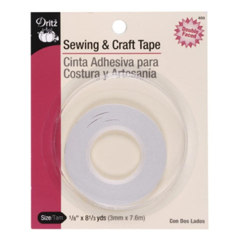 Dritz white double-faced sewing & craft tape in package