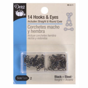 Dritz Hooks Eyes and Loops S-90-1-2