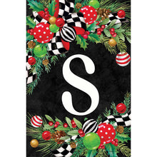 Christmas Swag Monogram Flag S