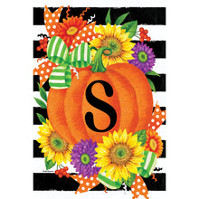 Pumpkin Splendor Monogram Flag S