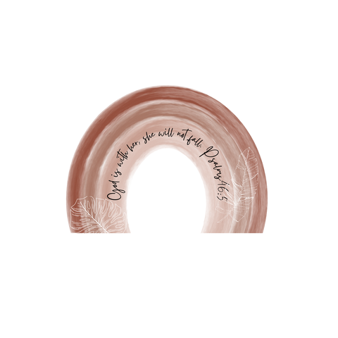 God is with Her crescent vinyl sticker