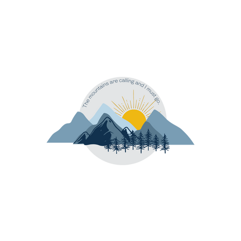 The Mountains Are Calling vinyl sticker