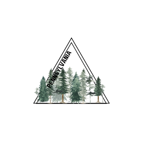 Pennsylvania Pine Trees vinyl sticker