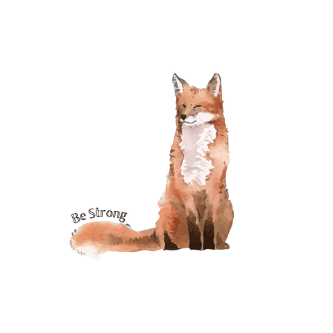 Be Strong Fox vinyl sticker