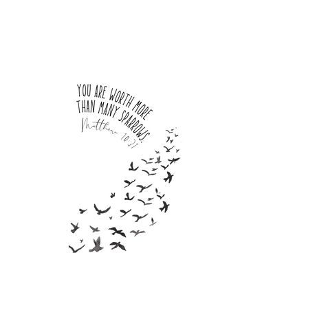 Worth More Than Many Sparrows vinyl sticker