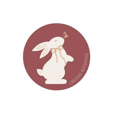 Choose Kindness Bunny vinyl sticker
