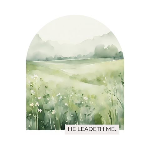 He Leadeth Me vinyl sticker