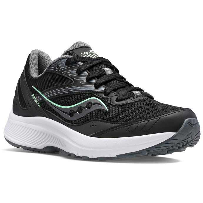 Saucony women's Cohesion 15 running shoe in black/meadow