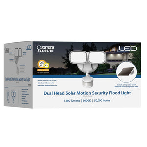 Dual Head Solar Motion Security LED Flood Light S9.51200850SLWH