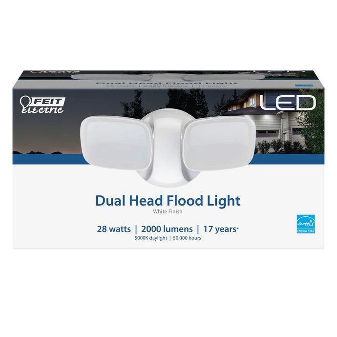White Dual Head LED Flood Light S9DFL/850/WH