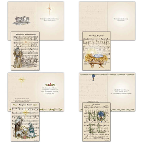 4 patterns of Shared Blessing Holy Night Wonders Christmas cards
