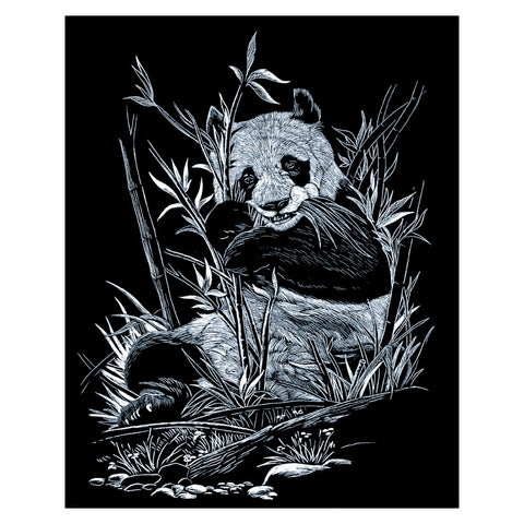 Silver Engraving Panda Bear SILF-12