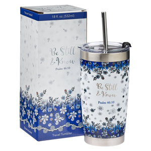 Be Still & Know Stainless Steel Travel Mug and Box