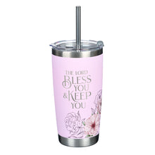 Front of Bless You and Keep You Stainless Steel Travel Mug SMUG274
