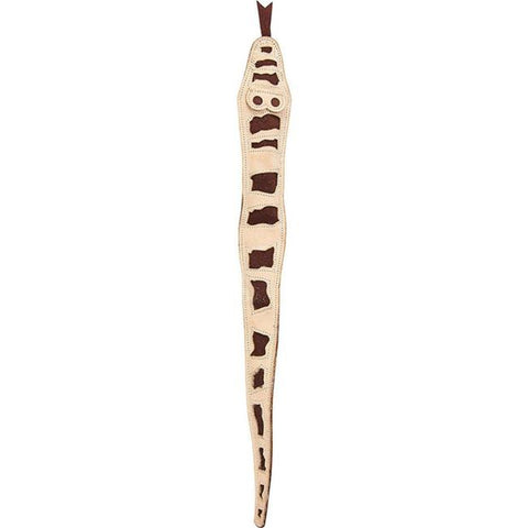 36 in. Snake with Squeaker Leather Dog Toy