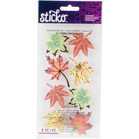 Vellum Maple Leaves Stickers SPVM08