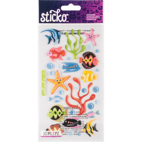 Tropical Fish Vellum Stickers SPVM64