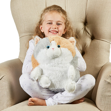 girl holding supersized cat