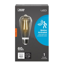 Soft White 60W Motion Activated ST19 LED Light Bulb ST19C9