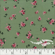 Double Brushed Knit Floral Fabric 32925 sage green