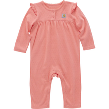 Salmon Baby Girls' Long-Sleeve Pointelle Coverall CM9755