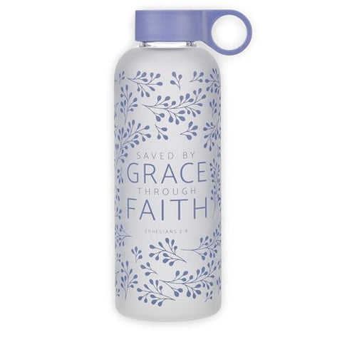 Saved By Grace Through Faith Glass Water Bottle WBT245