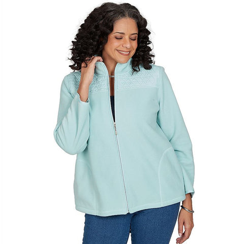 Women's Quilted Zip-Front Knit Jacket 04546
