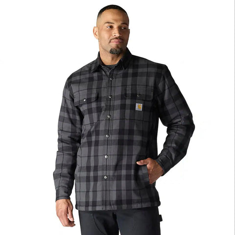 Men's Relaxed Fit Flannel Sherpa-Lined Shirt Jac 107017