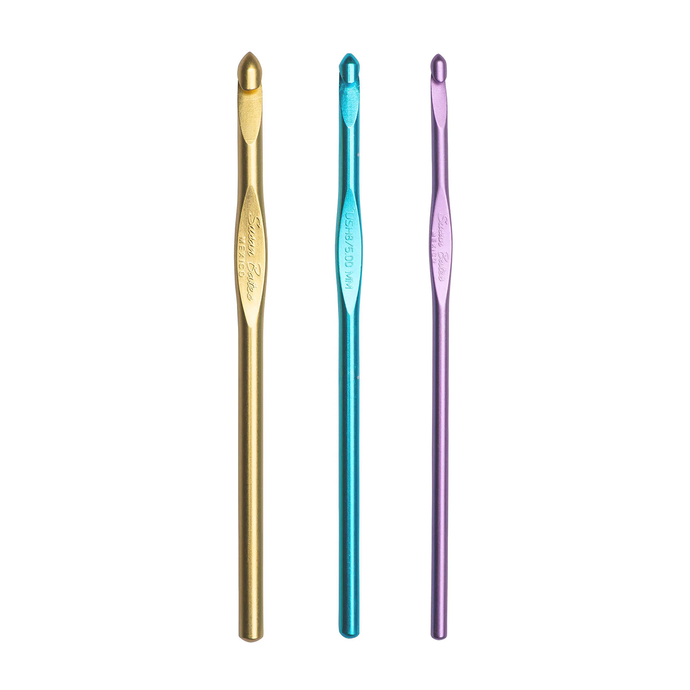 Silvalume Set of 3 Crochet Hooks, U.S. G.6, H.8, J.10 12193