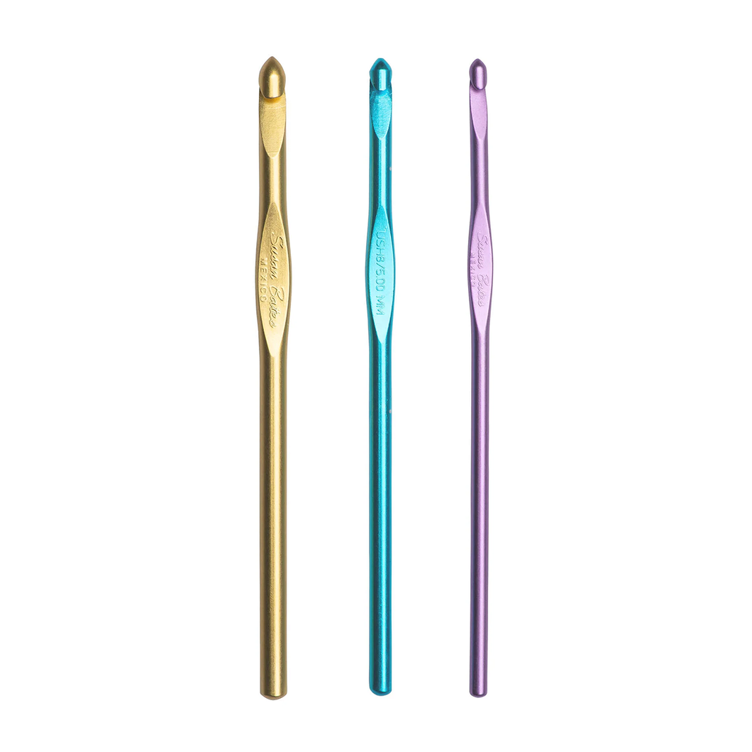 Silvalume Set of 3 Crochet Hooks, U.S. G.6, H.8, J.10 12193