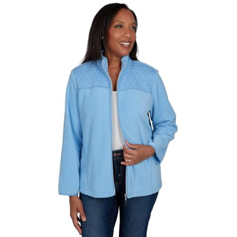 Women's Quilted Zip-Front Knit Jacket 04546